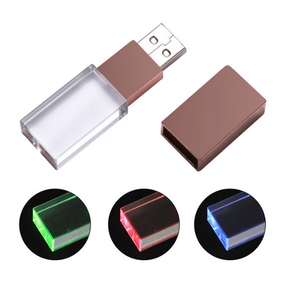 Crystal metal  flash memory pendrive